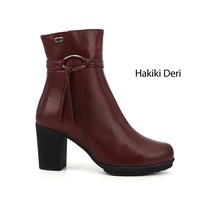 Gönderi R Kadın Bordo Antik Fermuarlı Kalın Topuklu Hakiki Deri Bot Gkzb13451495 Bordo