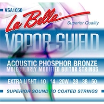 La Bella Vsa1050 Vapor Shield Acoustic Guitar Strings. Extra Ligh