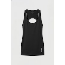TOMMYLIFE Siyah Standart Fit Sırt Detaylı Performans Kadın Spor Atlet - 97297