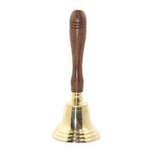 Ahşap Pirinç Başlı El Çanı 21cm