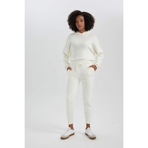 Defacto Jogger Triko Pantolon Cepli Basic Düz Beli Lastik Bağcıklı R1701AZ23AUER98 Bej