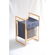 Bambu Çamaşır Sepeti - 60 Cm Bambu