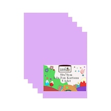 Fon Kartonu 50x70 Cm 120 Gr 5 Adet 50 70 Cm Renkli Fon Kartonu Kağıdı 120 Gr Okul Sınıf Etkinlik Kreş Okul Öncesi Lila