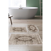 Eko Trend Djt 3 Lü Yıkanabilir Kaymaz Taban Banyo Paspas Seti 762 Osmanli Gri Vizon