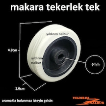 Makara Teker 50lik Küçük Boy Lastik Sehpa Tezgah Tekerlek Ellilik