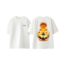 Thewert Uchiha Itachi Naruto 10 Tasarım Sırt Baskılı Pamuk Beyaz Oversize T-shirt