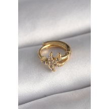 316l Çelik Gold Renk Zirkon Taşlı Deniz Yıldızı Model Tragus Piercing Çok Renkli