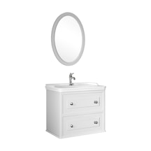 Kale Miro 80 Cm Mat Beyaz Banyo Dolabı Takımı Beyaz Kale Miro 80 Cm Mat Beyaz Banyo Dolabı Takımı Beyaz