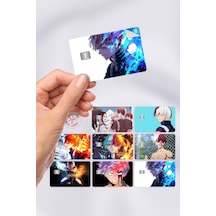 Shoto Todoroki Kart Kaplama Sticker 7 Adet Boku No Hero Academia My Hero Academia Çok Renkli