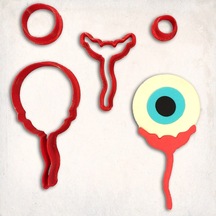 Eye Ball Detay Kurabiye Kalıp Seti 4 Lü
