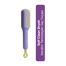 Pro Selfcleanbrush - Saç Açma Tarama Masaj Fırçası- Kendini Temizleyen Saç Fırçası Lila