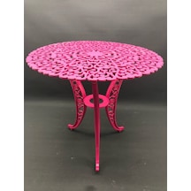 Aluminyumdokumcu Döküm Kuğu Masa 75 Çap Pembe