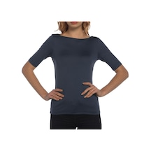 Bulalgiy Kadın Lacivert Basic Tişört - Bga782163 Lacivert