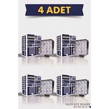 4 Adet Nıken Calısma Lambası Eco Kare 16 Ledlı