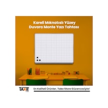 Mıknatıslı Yüzey Kareli Yazı Tahtası Pan 598 Beyaz 120x360 Karışık