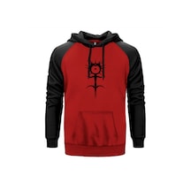 Ghostemane Logo White Kırmızı Renk Reglan Kol Sweatshirt Kırmızı