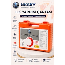 Nksky Ultra İlk Yardım Çantası Duvara Monte Ecza Dolabı İş Yeri Ofis Araç Ev İçin İlk Yardım Seti