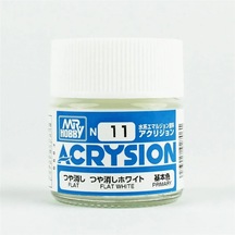 Mr.hobby N-011, 10 Ml. Flat White Acrysion Maket Boyası Standart