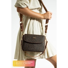 Just Polo Kadın Orijinal Just Polo Günlük El Ve Omuz Çantası Shoulder Bag Kahverengi - Taba