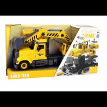 Sesli Ve Işıklı Sök Tak Sarı İş Makinesi - Yw9075b