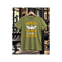 Segungear Gym Pain Erkek Regular Fit Baskılı Spor Tişört Haki - 932139890 Haki