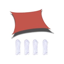 Rogfer Açık Bahçe Sunshade Yelken Su Geçirmez Anti-uv Gölgelik, Boyutu: 2.5m X 2.5m Red , Size:2.5m X 2.5m Kırmızı Kırmızı