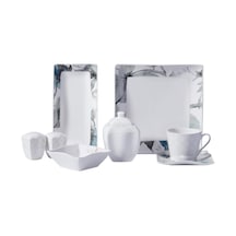 KORKMAZ A8676 LİNK COLL.28 P KAHVALTI TAKIMI(KARE) Beyaz