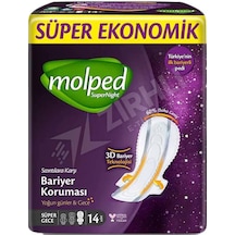 3 Adet Molped Supernight Super Gece 14lu Süper Ekonomik
