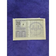 20 Ocak 2002 Takvim Yaprağı - Nostaljik Koleksiyonluk Takvim Yaprağı