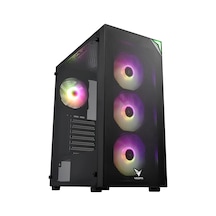 Vento Vg3400s, 650w, 80plus, Siyah, Temperli Cam, Rgb, Atx, Tower, Gamıng Kasa