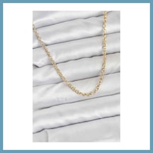 Bezos Cm Gold Renk Pirinç Halkalı Model Kadın Kolye Mbt06
