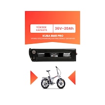 Kuba Bm8 Pro Uyumlu 36v 20ah Elektrikli Bisiklet Bataryası Siyah