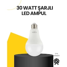 Yüksek Işık Güçlü Şarjlı Led Ampul E27 30w Enerji Tasarruflu Diğer