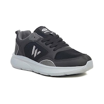 Magg Poınt 571 Deri Trend Sneaker Ayakkabı 36-40 Siyah Gümüş Siyah