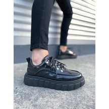 Dmr Elegance Jy010 Cloud Bağcıklı Rugan Erkek Günlük Sneaker Ayakkabı Rst - Siyah