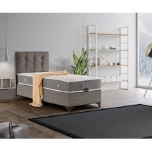 Azrayatakmobilya Baza+başlik+yatak Tam Ortopedik - 90 X 190 Cm / Sütlü Kahve 90x190