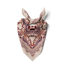 Pusula Desen 55x55cm Bandana/fular Çok Renkli