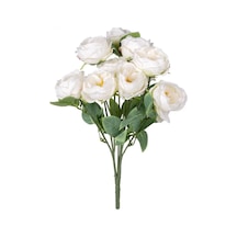 Yapay Çiçek 10 Dallı Catalina Rose 45 Cm Beyaz
