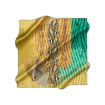Aker Tivil İpek Eşarp 8579713 - 913 Sarı Leopar Desen sarı