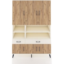 Hyperion Dolap 8 Raflı 2 Çekmeceli 6 Kapaklı 132x44x195 Aytaşı-çam/aytaşı Atlas Çam/aytası