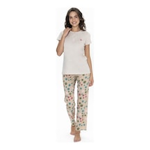 U.S. Polo Assn. U.s Polo Assn. 20094 Kadın Kısa Kollu Yakası Yarım Düğmeli Pijama Takımı-bej Bej U.S. Polo Assn. U.s Polo Assn. 20094 Kadın Kısa Kollu Yakası Yarım Düğmeli Pijama Takımı-bej Bej