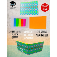 Yapışkanlı Not Kağıdı Cep Defteri Model Post-it Defteri Yapışkanlı Kağıt Seti Yeşil