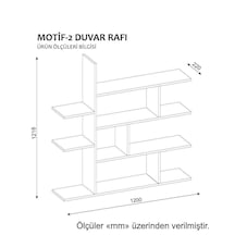 Dekorister Motif Kitaplık 2 Beyaz