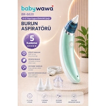Babywawa Br-8820 0-12 Yaş Şarjlı Bebek Burun Aspiratörü 5 Kademe Güçlü Vakum