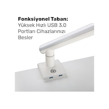 Npo Std49012uw 17"-32" Ultra Slim Alüminyum Monitör Kolu, 2xusb Portlu Amortisörlü Vesa Tutucu, Ergonomik 360 Pivot 9kg