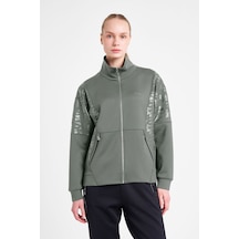 Lescon Kadın Fermuarlı Sweatshirt 25n-2129 Yeşil