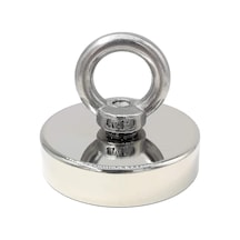 Süper Güçlü Neodimyum Mıknatıs 120 Kg - Güçlü Mıknatıs - Mıknatısla Balıkçılık İçin Mükemmel - Neodimyum Kalıplı 60 Mm