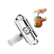 Soulader Manuel Kavanoz Açacağı Paslanmaz Çelik Ayarlanabilir Kapak Sıkacağı 1/4 İnç Çapa Kadar Beyaz