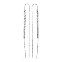 Sembol Gold Dorikalı Altın Küpe 14K Beyaz Gold