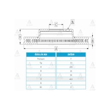 Bosch Fren Diski Corolla 93-02 / Enjeksiyonlu Ön Havalı 255-4 4351212550